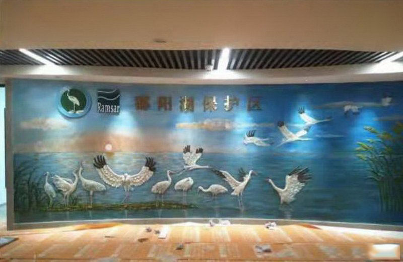 鄱陽湖管理局浮雕彩繪